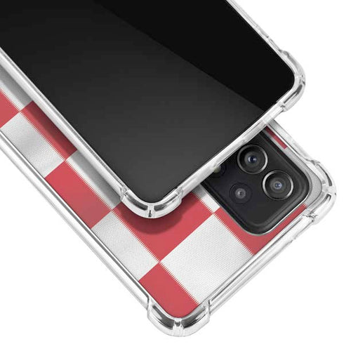 Croatia Soccer Flag Galaxy A72 5G Clear Case